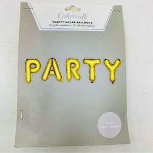 Cakewalk "Party" Mylar Balloons 14'' Tall When Inflated